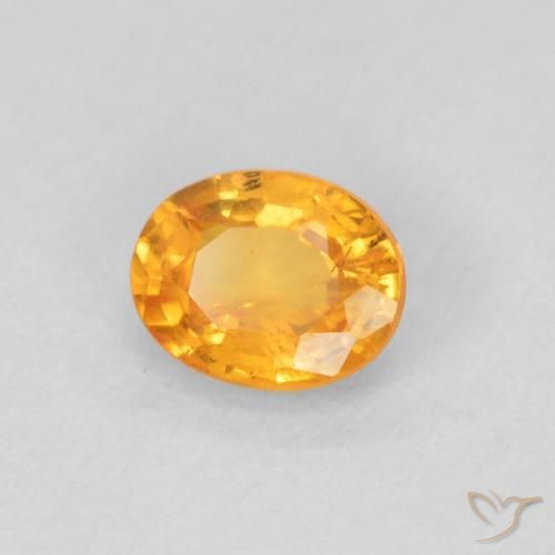 0.46 ct Orange Spessartite Garnet Stone, Natural Spessartite Garnet in Oval Facet Shape for Sale