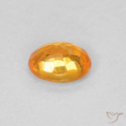 Spessartite Garnet Gemstone in 5 x 4 mm (calibrated) Size for Sale, Spessartite Garnet Stone in Medium Orange Color