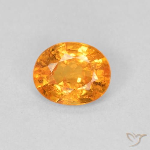 0.49ct Natural Honey Orange Spessartite Garnet, Oval, VS-SI
