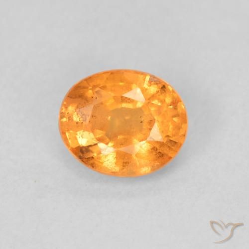 0.54ct Natural Honey Orange Spessartite Garnet, Oval, VS-SI