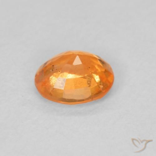Spessartite Garnet Gemstone in 5.1 x 4.2 mm Size for Sale, Spessartite Garnet Stone in Honey Orange Color