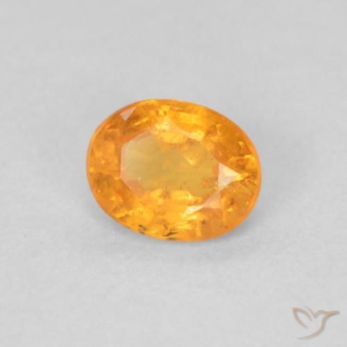 0.48 ct Orange Spessartite Garnet Stone, Natural Spessartite Garnet in Oval Facet Shape for Sale