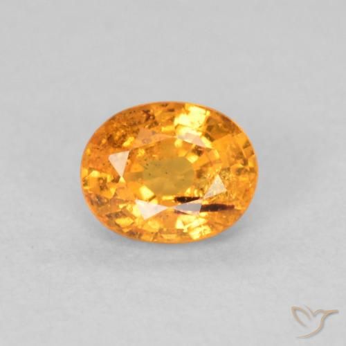 Granato Spessartite arancione da 0,55 ct, taglio ovale da 5,1 x 4,1 mm dal Mozambico, Photo A