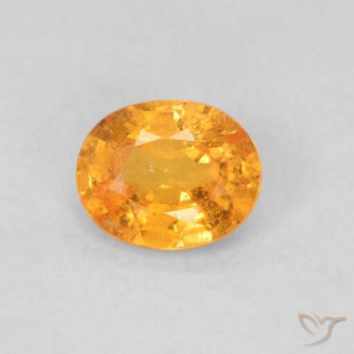 Granato Spessartite arancione da 0,48 ct, taglio ovale da 5,1 x 4,1 mm dal Mozambico, Photo A