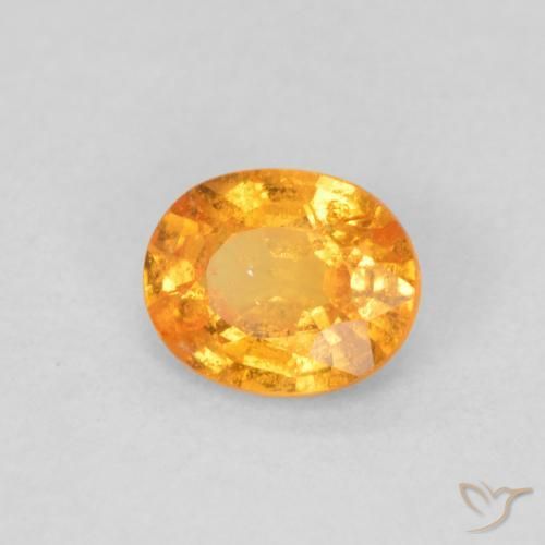 0.48 ct Orange Spessartite Garnet Stone, Natural Spessartite Garnet in Oval Facet Shape for Sale