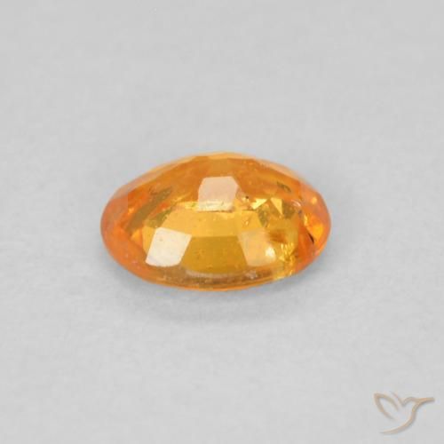 Spessartite Garnet Gemstone in 5 x 4 mm (calibrated) Size for Sale, Spessartite Garnet Stone in Medium Orange Color