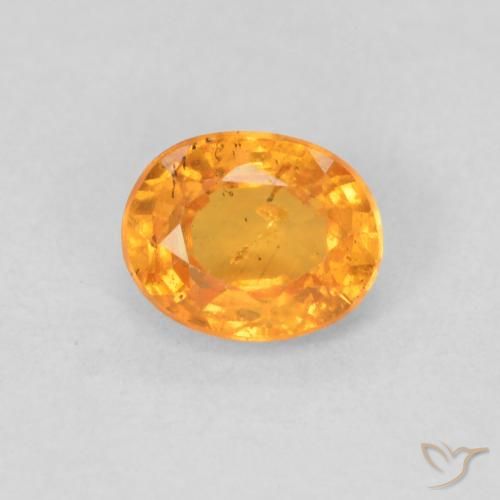 0.56ct Natural Honey Orange Spessartite Garnet, Oval, VS-SI