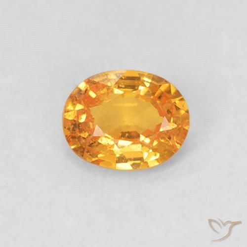 0.39 ct Orange Spessartite Garnet, 4.8 x 3.8 mm Oval Cut From Mozambique, Photo A