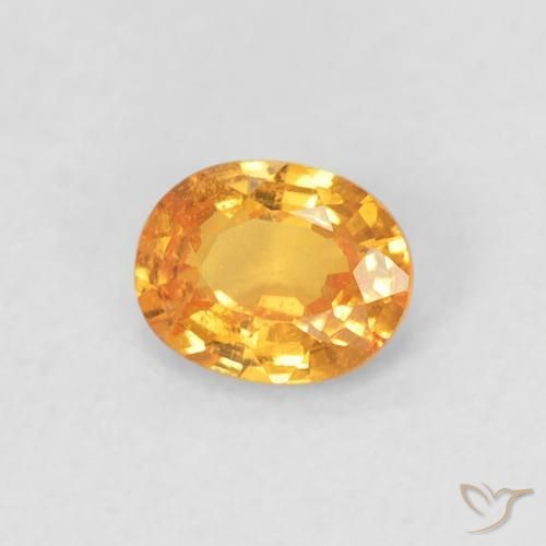 0.39 ct Orange Spessartite Garnet Stone, Natural Spessartite Garnet in Oval Facet Shape for Sale