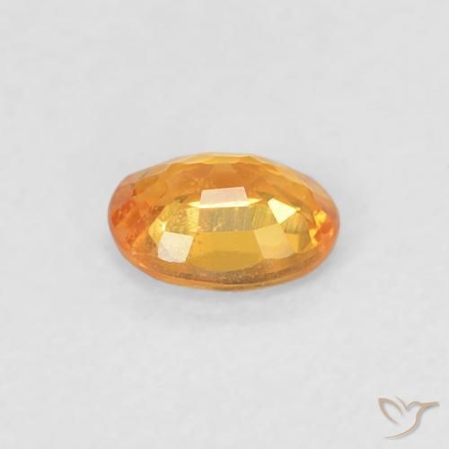 Spessartite Garnet Gemstone in 4.8 x 3.8 mm Size for Sale, Spessartite Garnet Stone in Intense Orange Color