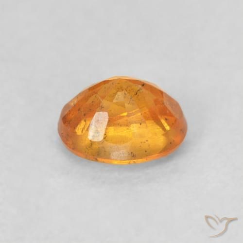 Spessartite Garnet Gemstone in 5 x 4.2 mm Size for Sale, Spessartite Garnet Stone in Medium Orange Color