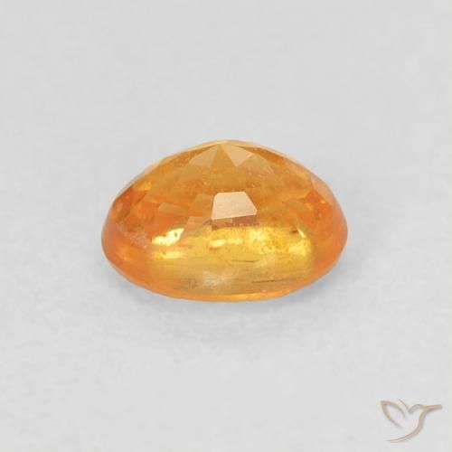 Spessartite Garnet Gemstone in 5.1 x 4.2 mm Size for Sale, Spessartite Garnet Stone in Medium Orange Color