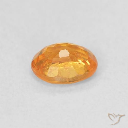 Spessartite Garnet Gemstone in 4.9 x 3.8 mm Size for Sale, Spessartite Garnet Stone in Orange-Gold Color