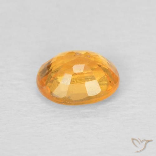 Spessartite Garnet Gemstone in 5 x 4.2 mm Size for Sale, Spessartite Garnet Stone in Dark Orange-Gold Color