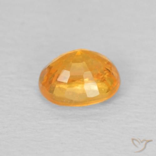 Spessartite Garnet Gemstone in 5 x 4 mm (calibrated) Size for Sale, Spessartite Garnet Stone in Dark Orange-Gold Color
