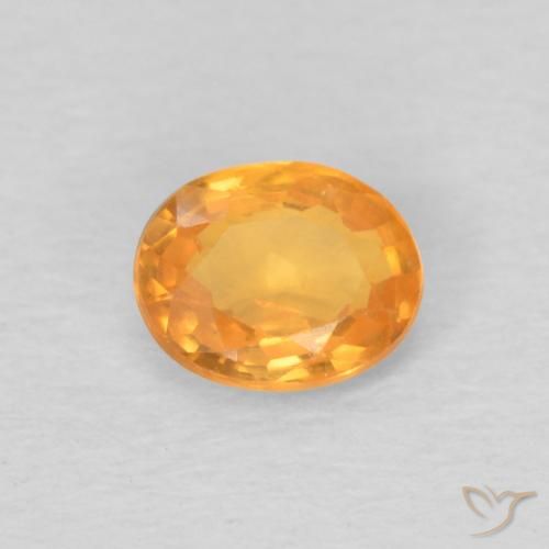 0.44ct Natural Apricot Orange Spessartite Garnet, Oval, VS