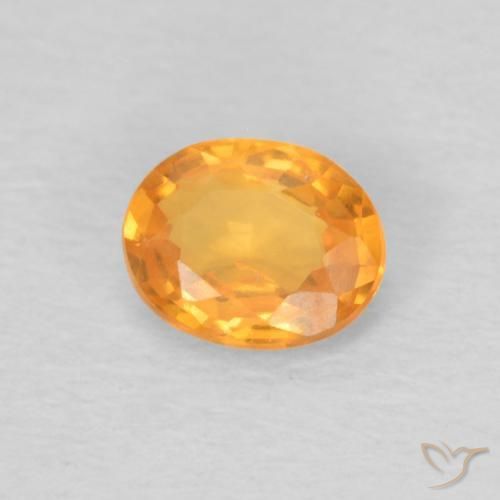 0.44 ct Orange Spessartite Garnet Stone, Natural Spessartite Garnet in Oval Facet Shape for Sale