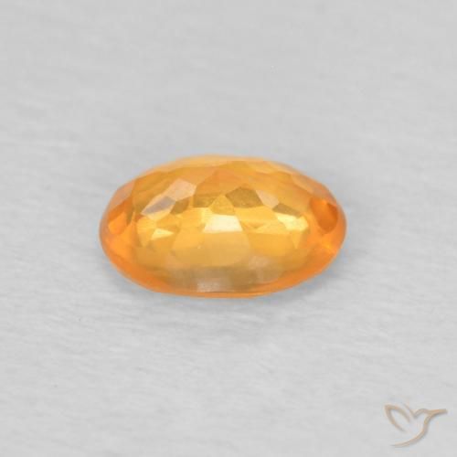 Spessartite Garnet Gemstone in 5 x 4 mm (calibrated) Size for Sale, Spessartite Garnet Stone in Apricot Orange Color