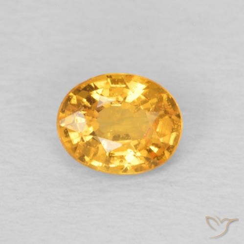0.43ct Natural Orange-Gold Spessartite Garnet, Oval, VS