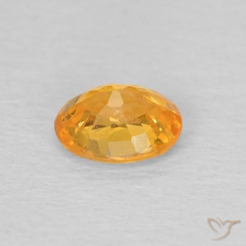 Spessartite Garnet Gemstone in 5 x 4 mm (calibrated) Size for Sale, Spessartite Garnet Stone in Orange-Gold Color
