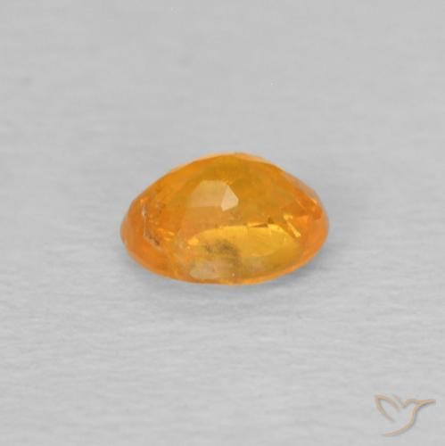 Spessartite Garnet Gemstone in 4.5 x 3.6 mm Size for Sale, Spessartite Garnet Stone in Medium Orange Color