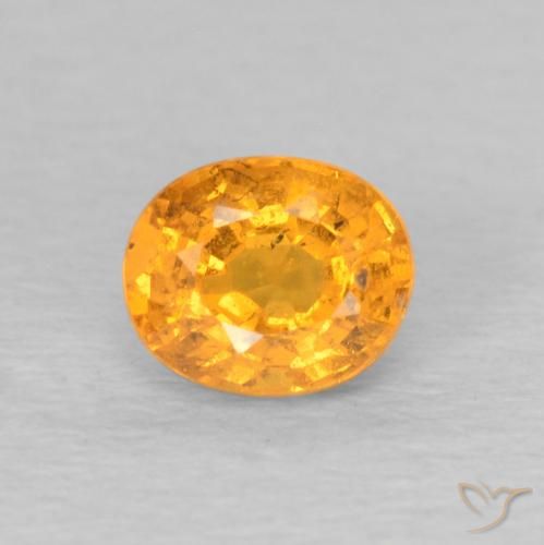 0.64ct Natural Honey Orange Spessartite Garnet, Oval, VS, Photo A