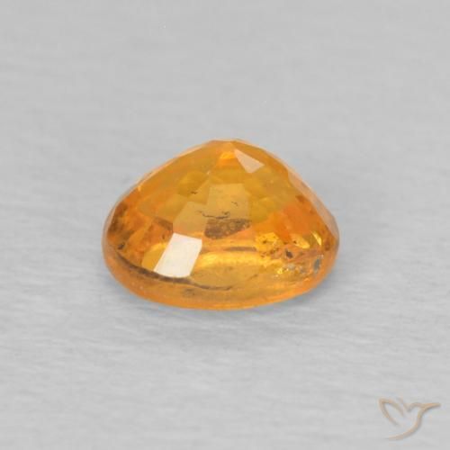 Spessartite Garnet Gemstone in 5.1 x 4.2 mm Size for Sale, Spessartite Garnet Stone in Honey Orange Color