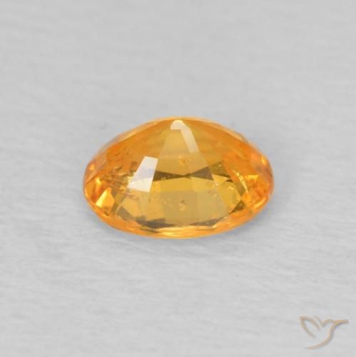 Spessartite Garnet Gemstone in 5 x 4 mm (calibrated) Size for Sale, Spessartite Garnet Stone in Medium Light-Orange Color