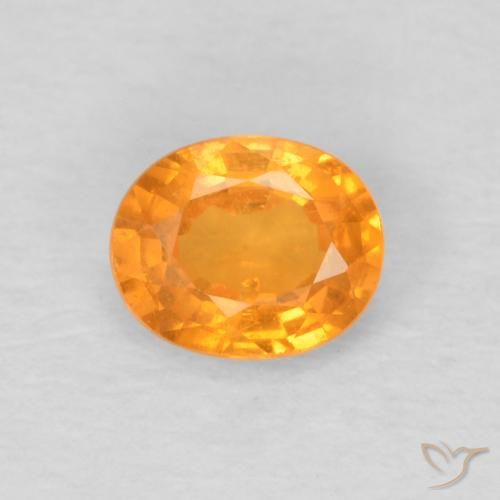 Granato Spessartite arancione da 0,48 ct, taglio ovale da 5,1 x 4,2 mm dal Mozambico, Photo A