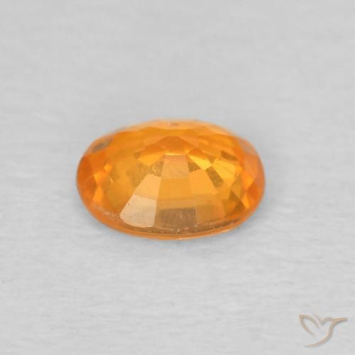 Spessartite Garnet Gemstone in 5.1 x 4.2 mm Size for Sale, Spessartite Garnet Stone in Intense Orange Color