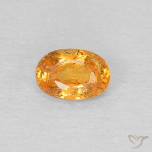 0.33ct Natural Honey Orange Spessartite Garnet, Oval, VS-SI