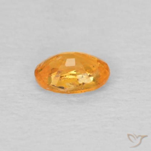 Spessartite Garnet Gemstone in 4.7 x 3.3 mm Size for Sale, Spessartite Garnet Stone in Honey Orange Color