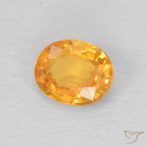 0.49 ct Orange Spessartite Garnet Stone, Natural Spessartite Garnet in Oval Facet Shape for Sale