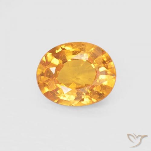 0.43ct Natural Medium Orange Spessartite Garnet, Oval, VS