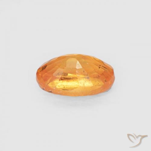 Spessartite Garnet Gemstone in 4.9 x 3.3 mm Size for Sale, Spessartite Garnet Stone in Apricot Orange Color