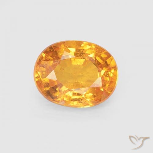 Granato Spessartite arancione da 0,57 ct, taglio ovale da 5,1 x 4,1 mm dal Mozambico, Photo A