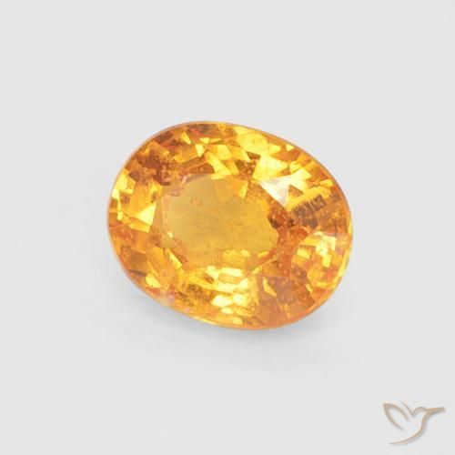 0.57 ct Orange Spessartite Garnet Stone, Natural Spessartite Garnet in Oval Facet Shape for Sale
