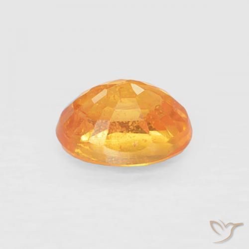 Spessartite Garnet Gemstone in 5 x 4 mm (calibrated) Size for Sale, Spessartite Garnet Stone in Apricot Orange Color