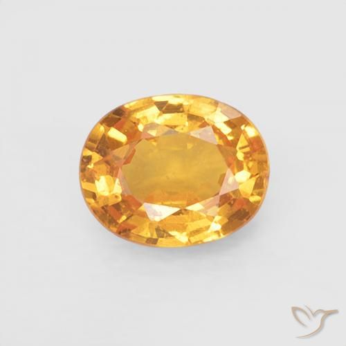 0.51ct Natural Medium Light-Orange Spessartite Garnet, Oval, VS