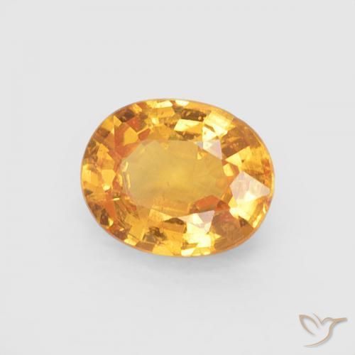 0.51 ct Orange Spessartite Garnet Stone, Natural Spessartite Garnet in Oval Facet Shape for Sale