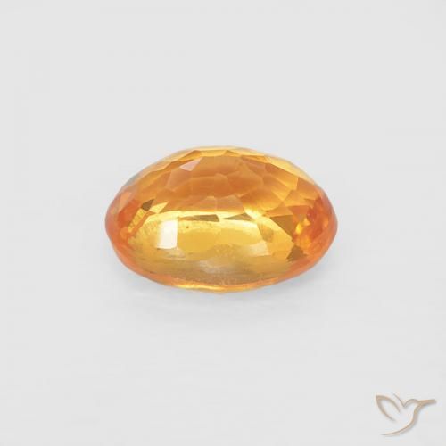 Spessartite Garnet Gemstone in 4.8 x 3.9 mm Size for Sale, Spessartite Garnet Stone in Orange-Gold Color