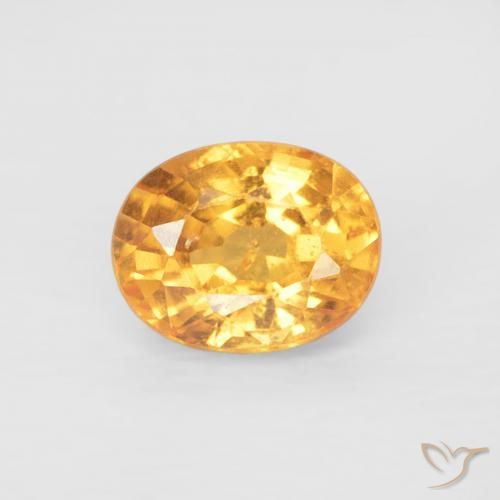 0.54ct Natural Medium Orange Spessartite Garnet, Oval, VS