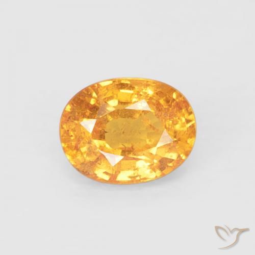 0.54ct Natural Medium Orange Spessartite Garnet, Oval, VS