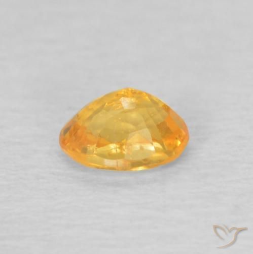 Spessartite Garnet Gemstone in 4 x 2.8 mm Size for Sale, Spessartite Garnet Stone in Bright Gold Color