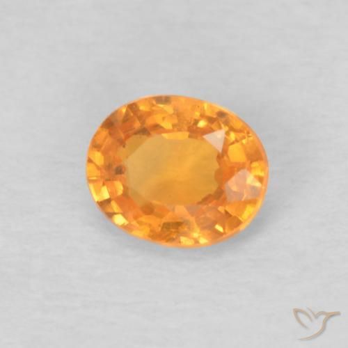 0.47 ct Orange Spessartite Garnet Stone, Natural Spessartite Garnet in Oval Facet Shape for Sale
