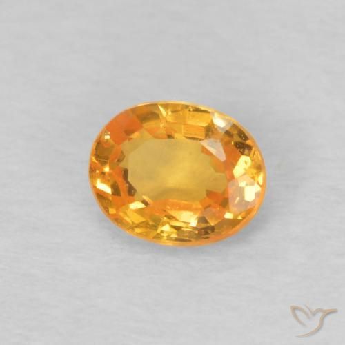 0.45 ct Orange Spessartite Garnet Stone, Natural Spessartite Garnet in Oval Facet Shape for Sale
