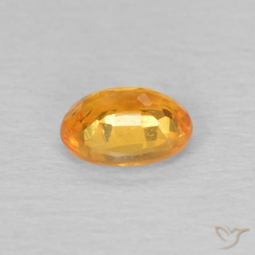 Spessartite Garnet Gemstone in 5 x 4 mm (calibrated) Size for Sale, Spessartite Garnet Stone in Apricot Orange Color