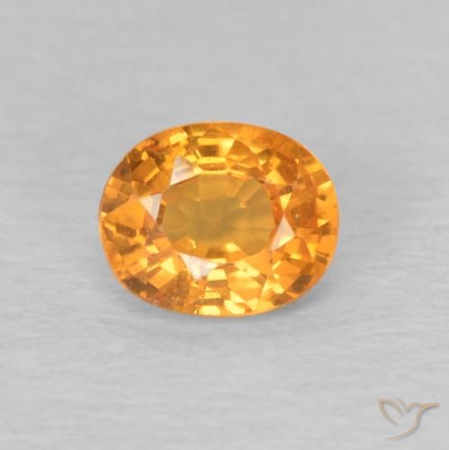 0.50ct Natural Bright Orange Spessartite Garnet, Oval, VS