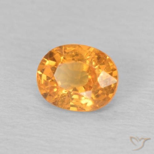 0.50 ct Orange Spessartite Garnet Stone, Natural Spessartite Garnet in Oval Facet Shape for Sale