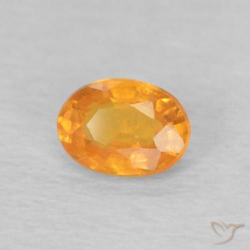 0.24 ct Orange Spessartite Garnet Stone, Natural Spessartite Garnet in Oval Facet Shape for Sale